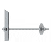 Boite de 50 - Cheville à bascule pour fixation en plafond dans matériaux creux - Segment de tige filetée - Zingué image 1