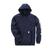 Sweat à capuche non zippé avec logo SLEEVE - Bleu Marine image