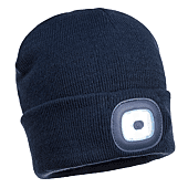 Bonnet Beanie double LED rechargeable Marine TU image