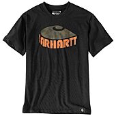 T-shirt de travail en coton manches courtes logo Carhartt® poitrine - Noir image