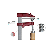 serre joint manche bois modele mm image