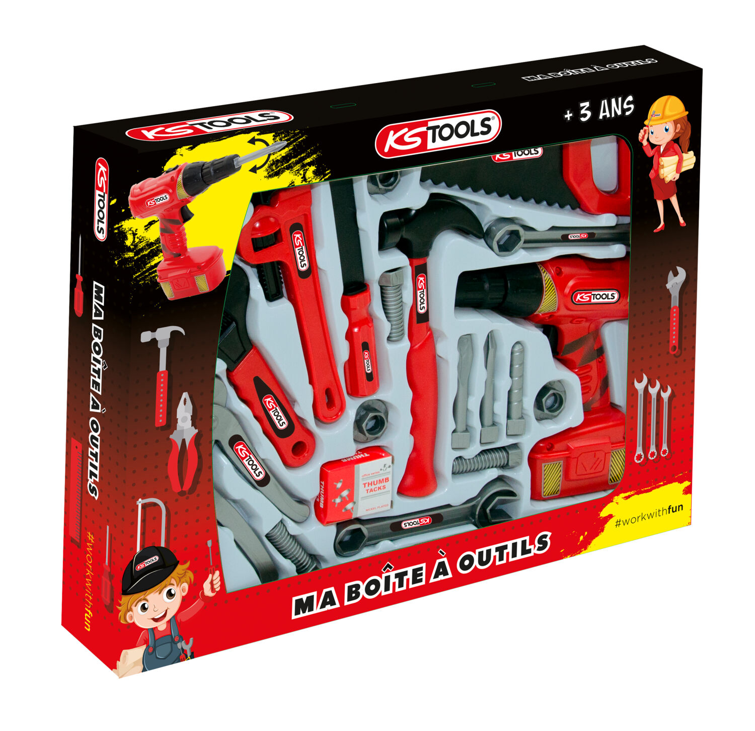 Coffret d'outils pour enfants à prix mini - KS TOOLS Réf.100091