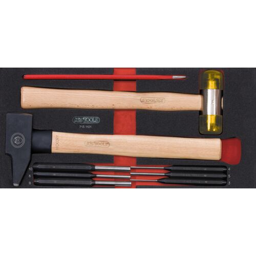 Module d'outils de frappe manche bois, 9 pièces à prix mini - KS