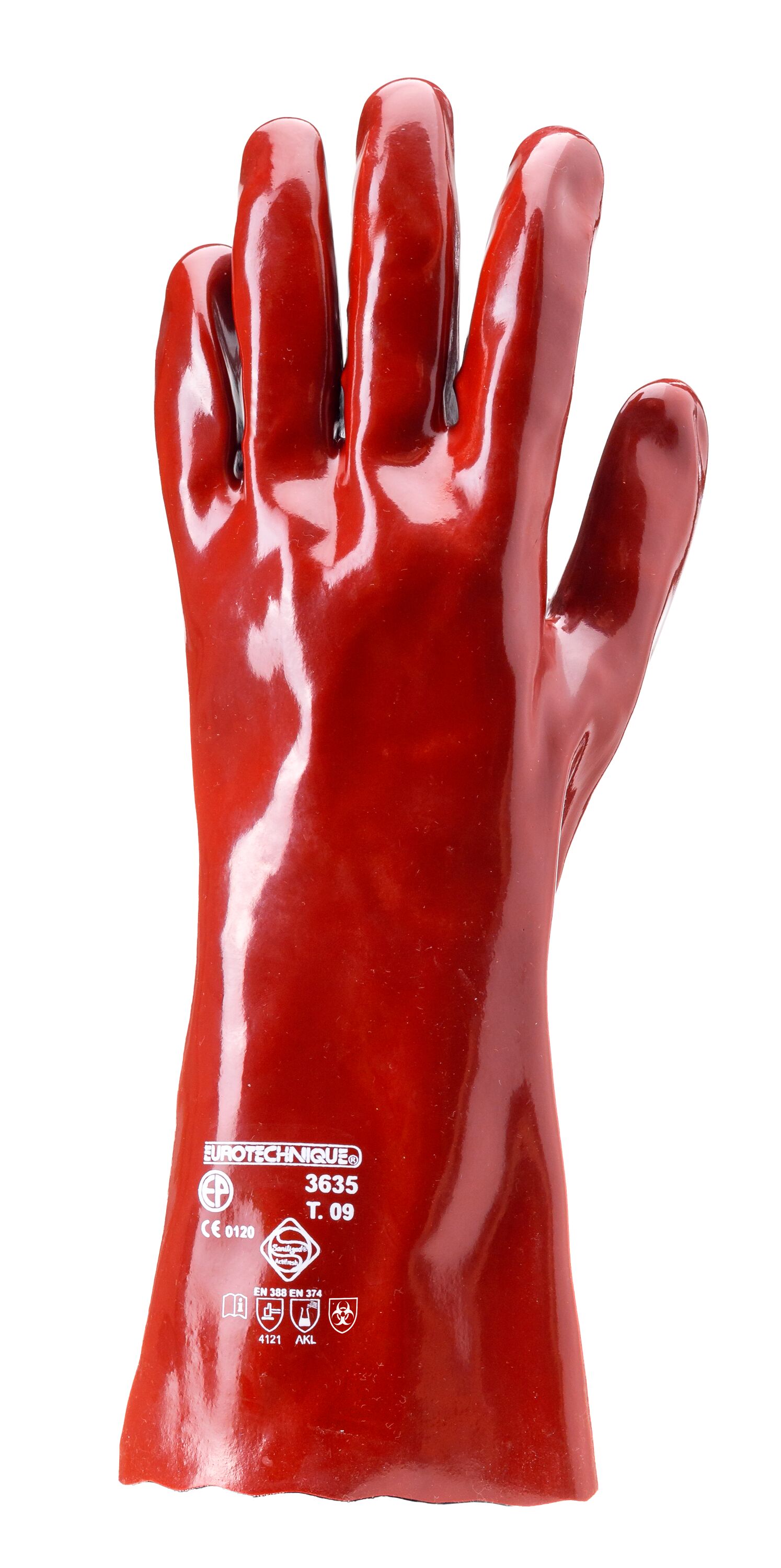 Gants anti-chaleur croûte vachette rouge doubl moleton