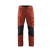 Pantalon de travail stretch 1459 - Rouge Brique/Noir image