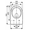 Cuvette WC suspendue avec abattant Rimfree image 2