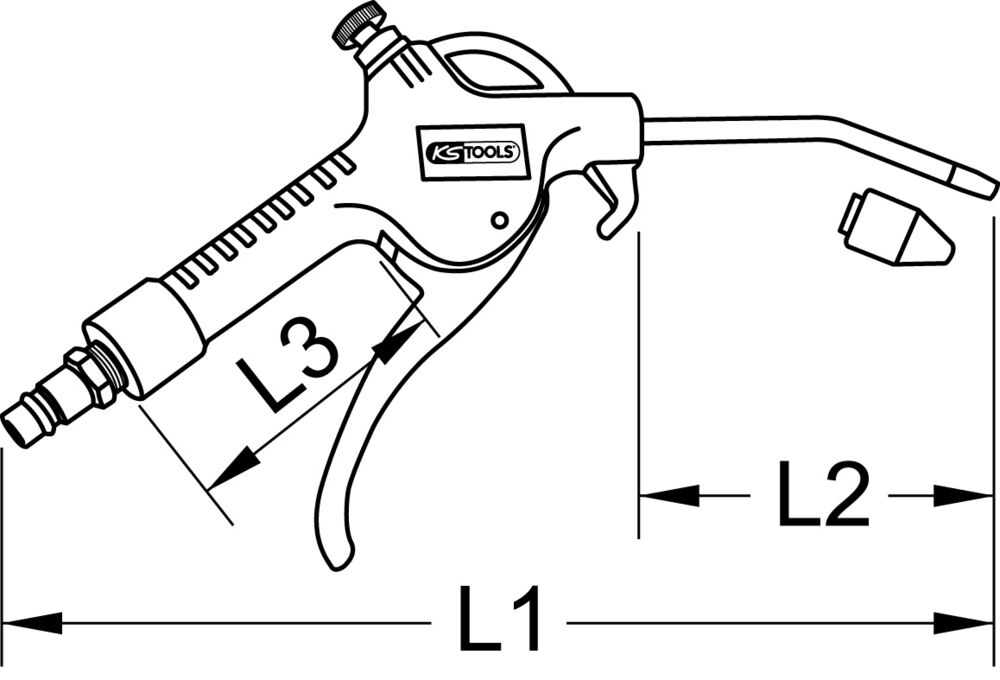 Souflette pneumatique, avec régulateur de pression (515.1901) - KSTOOLS