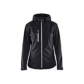 Veste de travail softshell à capuche femme 4919 - Noir/Gris clair image
