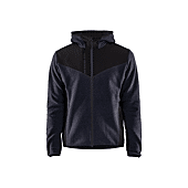 Veste de travail tricotée avec softshell 5940 - Marine foncé/Noir image