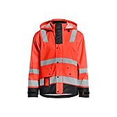 Veste de pluie haute visibilité Niveau 2 4302 - Rouge fluo/Noir image