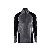 Haut de sous-vêtements col camionneur XWARM 4699 - Grey/Black image