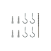 Boite de 12 - Kit de fixation crochet pour plafond image 1