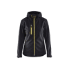 Veste de travail softshell à capuche femme 4919 - Noir/Jaune fluo image 0