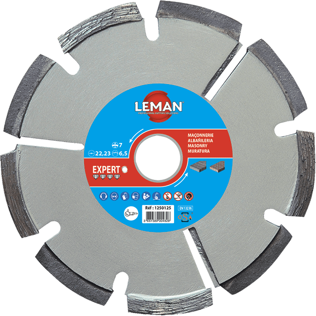 Disque diamant 125 mm Leman, disque diamant pour la coupe d'acier - Meygal  Mat