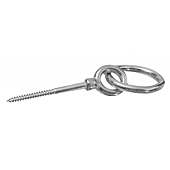 (Lot de 5) Piton à œil avec anneau articulé - Filetage Bois - Inox A4 image