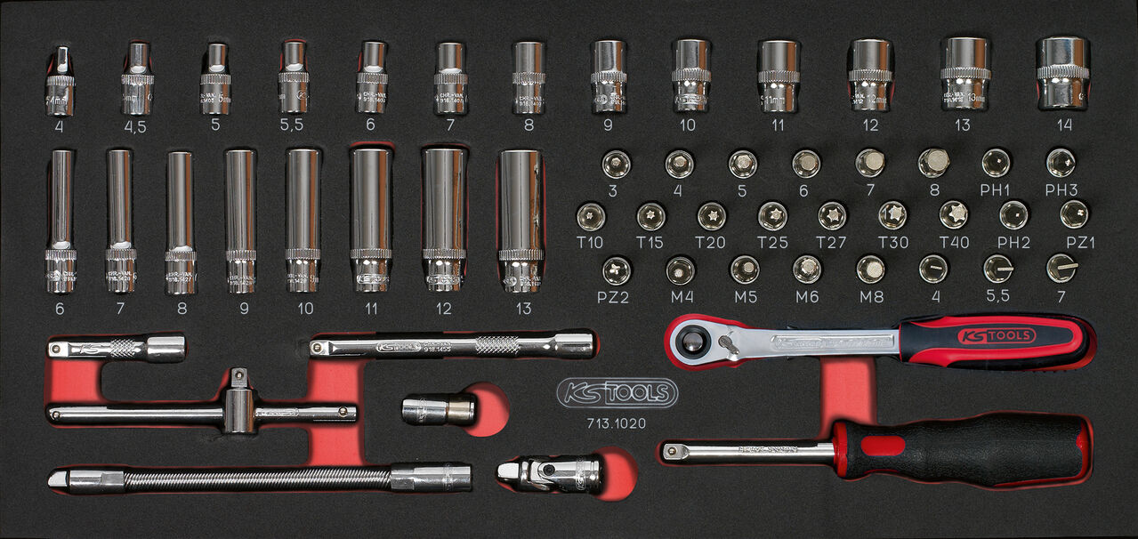 KS Tools - Composition d'outils pour la carrosserie, 166 pièces