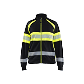 Sweat de travail zippé haute visibilité 3505 - Noir/Jaune image