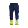 Pantalon de travail haute visibilité artisan stretch 4D 1993 - Marine/Jaune fluo image 0