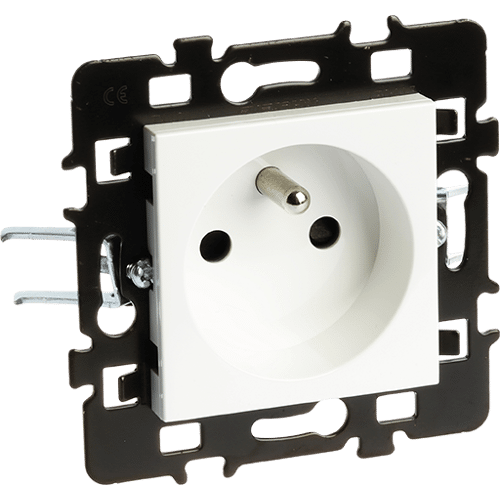 Eur'Ohm - Bloc multiprise avec interrupteur I/O - 5 Prises - Blanc
