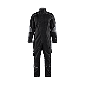 Combinaison de travail manches longues retardant flamme 6061 - Noir/Gris clair image