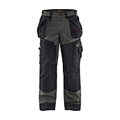 Pantalon de travail en coton canvas X1500 - Vert armée/Noir image