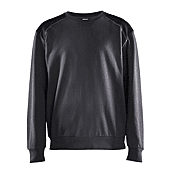 Sweat de travail col rond 3580 - Gris moyen/Noir image