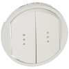 Enjoliveur Céliane +B228:B248interrupteur - Blanc-Double commande voyant image 0