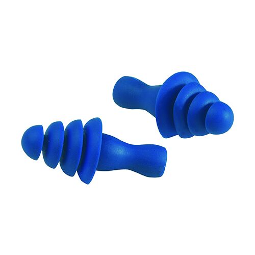 Bouchons anti-bruit bleus cordés avec bille acier SNR 26 dB - COVERGUARD®