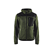 Veste de travail tricotée à capuche 4930 - Vert armée/Noir image