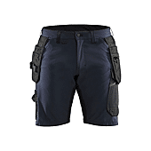 Short de travail artisan stretch 4D 1520 - Marine foncé/Noir image