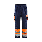 Pantalon de travail haute visibilité artisan 1584 - Orange fluo/Marine image