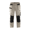 Pantalon de travail artisan sans poches flottantes 1555 - Beige/Noir image 1