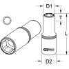 Douille spéciale pour bougies de préchauffage, 10 mm, groupe Renault image 1