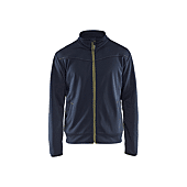 Sweat de travail zippé 3362 - Marine foncé/Jaune image