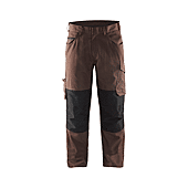 Pantalon de travail stretch 1495 - Marron/Noir image