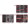 Composition d'outils 3 tiroirs pour servante, 158 pièces image 1