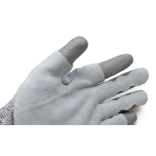 Lot de 10) Gants anti-coupure EUROCUT N313 13G gris ENDUCTION paume nitrile  lisse noir - extra confort Taille 7