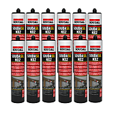 Lot de 12 mastic silicone bâtiment neutre gris anthracite - Soudasil NX2 - Menuiserie façade et vitrerie image