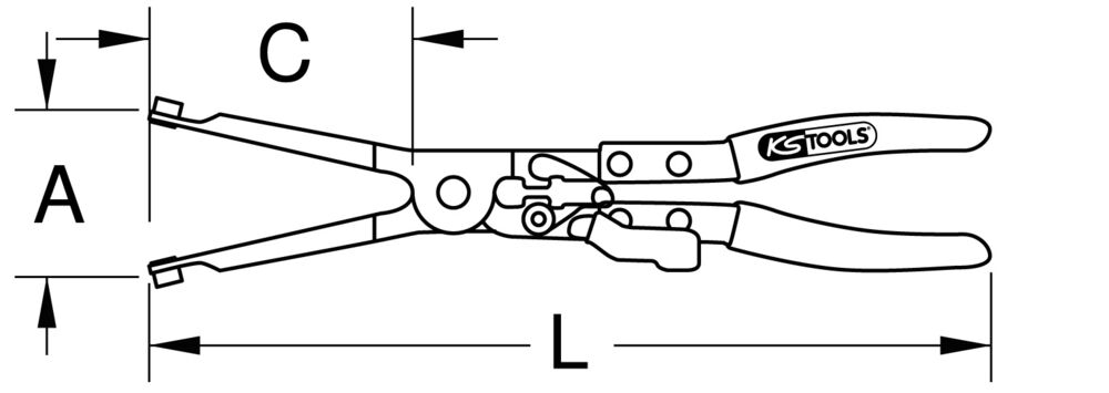 Pince pour colliers d'échappement, 0-50 mm à prix mini - KS TOOLS  Réf.150.1560