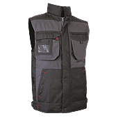 Veste de travail sans manches SABLE - GRIS NUIT/NOIR image