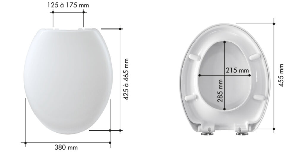 Abattant WC Ancozen - polypropylène blanc - frein de chute à prix mini -  ANCONETTI Réf.4953033