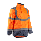 Parka de travail imperméable haute visibilité KAZAN - Orange HV/Marine image
