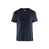 T-shirt de travail bicolore 3379 - Marine foncé/Noir image