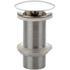 Bonde lavabo laiton chromé à écoulement libre - clapet fixe - Hauteur 100mm image 0