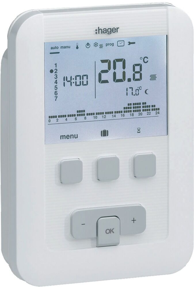 Thermostat d'ambiance électronique programmable filaire - Atlantic