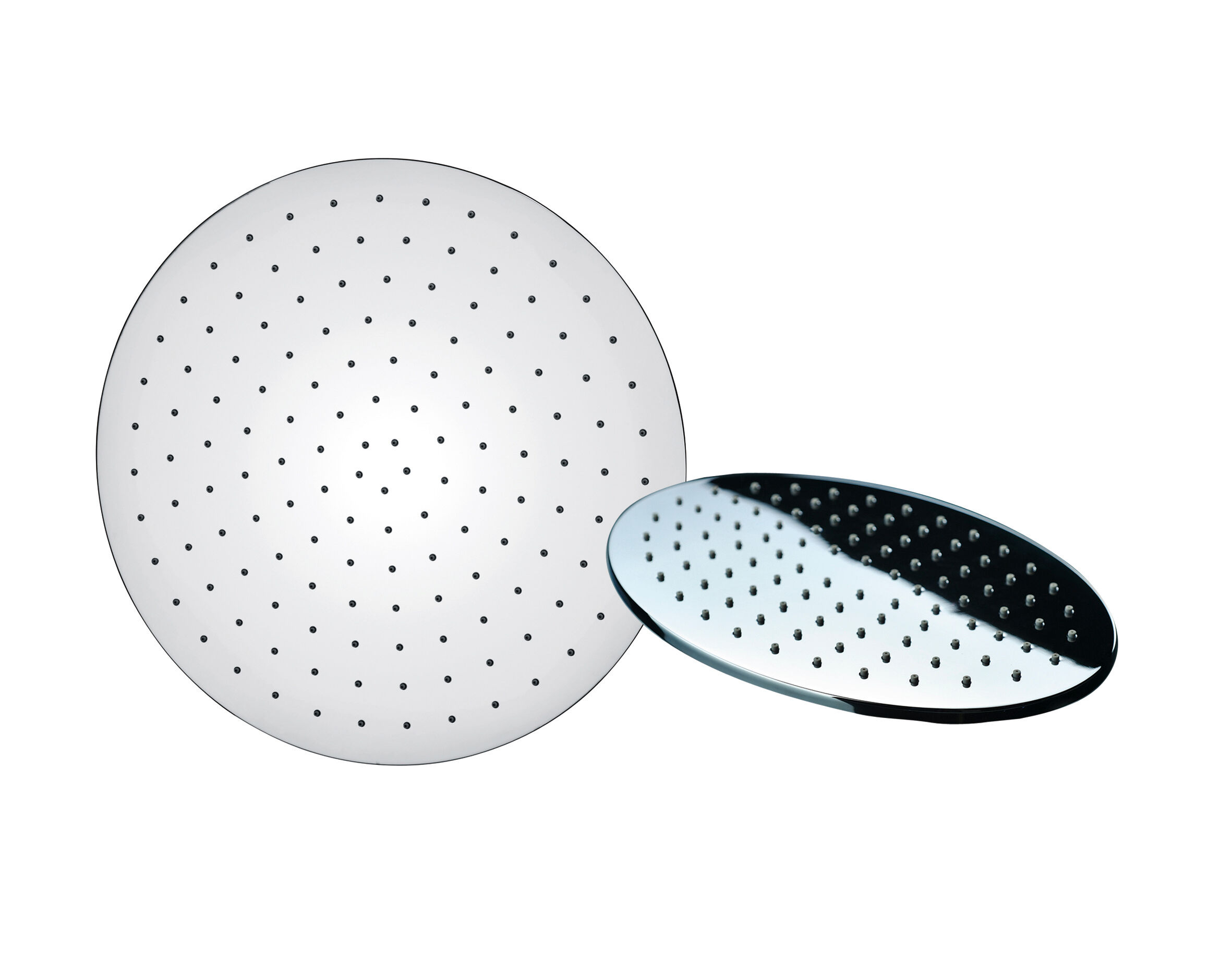 Douche de tête - Cadre LED lanc froid d'ambiance + pomme Rain Light Techno  - Paini Robinetterie - MisterMateriaux