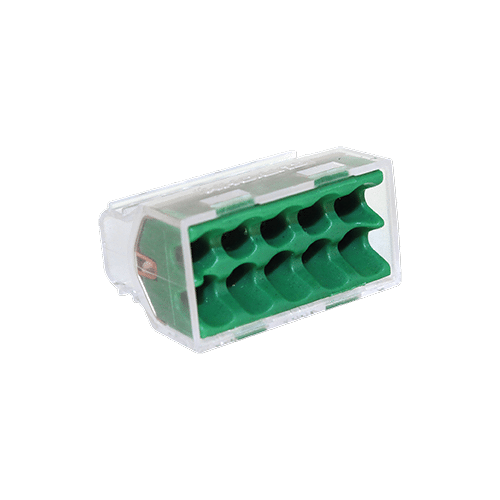 Connecteur transparent/vert 10 pôles- Carton de 1000 pièces - Eur