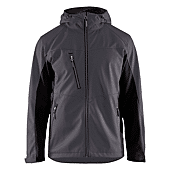 Veste de travail softshell à capuche 4753 - Gris/Noir image