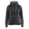 Sweat de travail zippé à capuche femme 3373 - Noir/Gris clair image 0