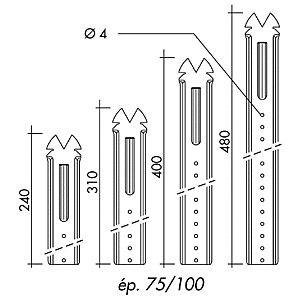 Suspente acier galvanisé pour fourrures type 18/45 image